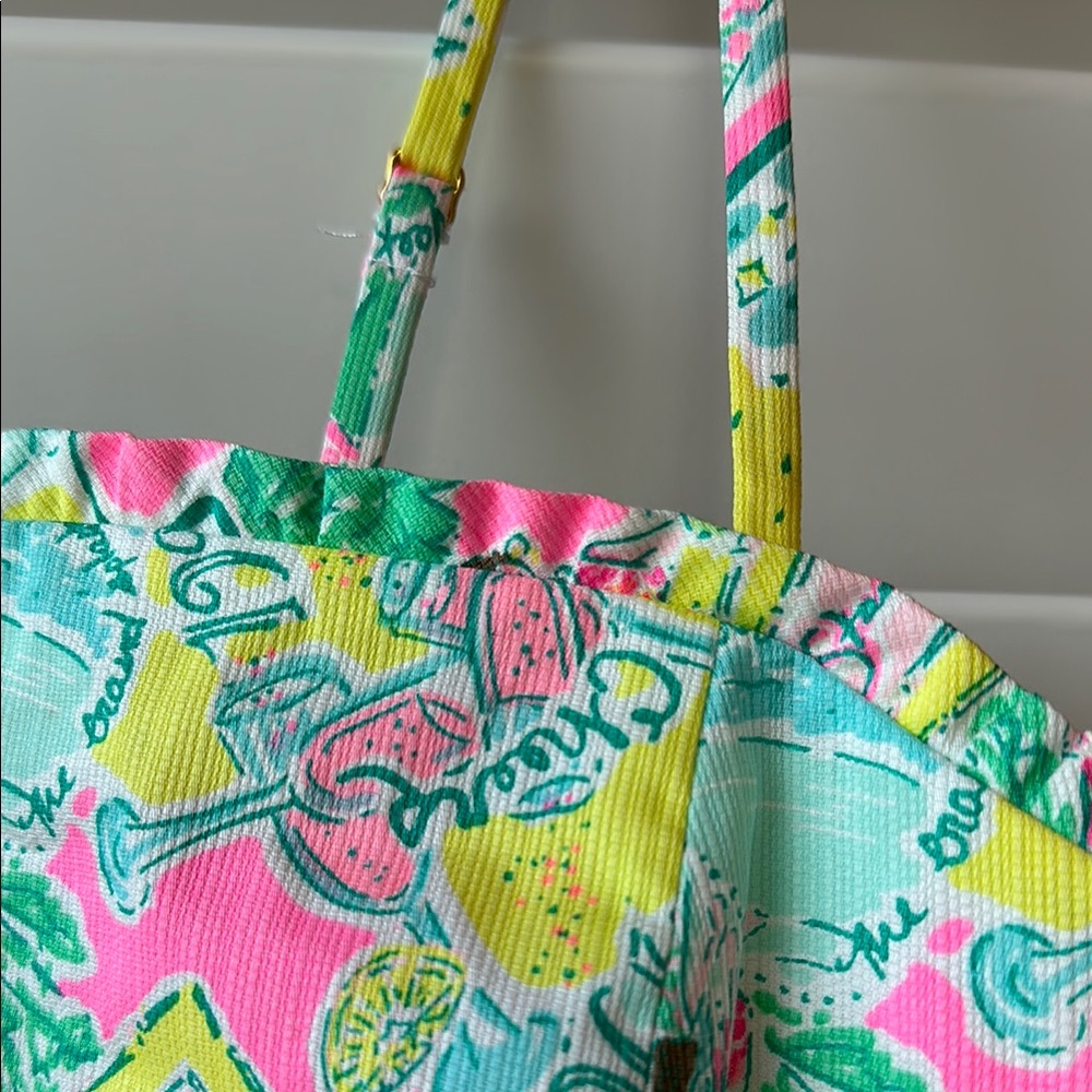 NWOT Lilly Pulitzer Jesse Romper “In the beginning” Pattern sz14 - Picture 2 of 10